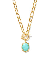 Load image into Gallery viewer, Kendra Scott: Daphne Chain Link Necklace in Gold Turquoise

