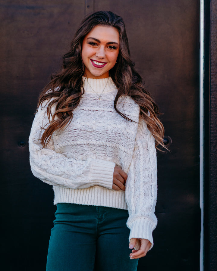 Z Supply: Arctic Cable Sweater in Warm White