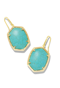Kendra Scott: Daphne Drop Earrings in Gold Variegated Turquoise