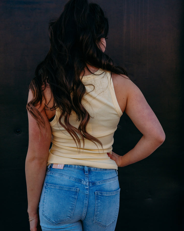 Thread & Supply: Edlin Tank in Butter (T2338BRTS) - The Vogue Boutique