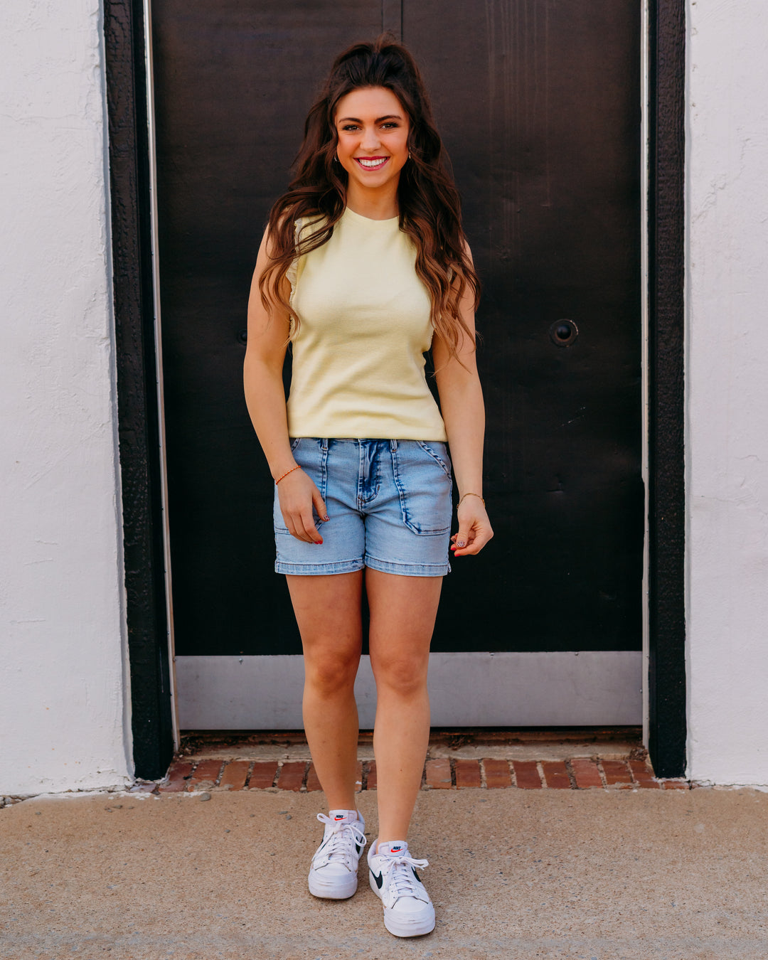 Dear John: Bridget Tank Top in Pale Lime Yellow - The Vogue Boutique
