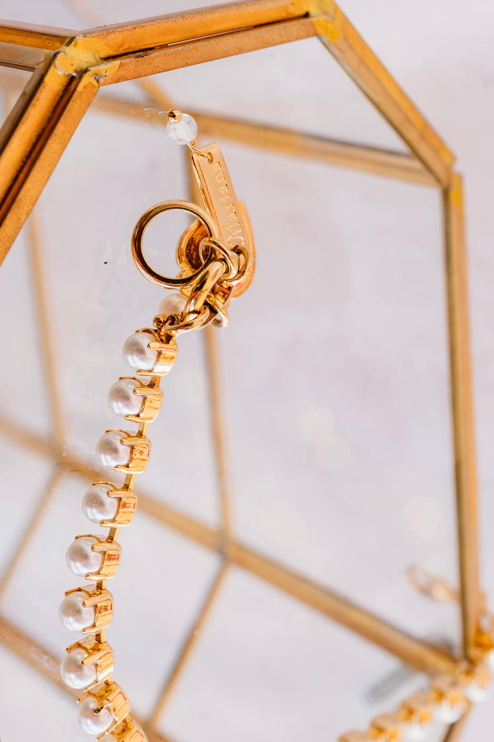 Mariana: Petite Everyday Gold Bracelet in “Cream Pearl”