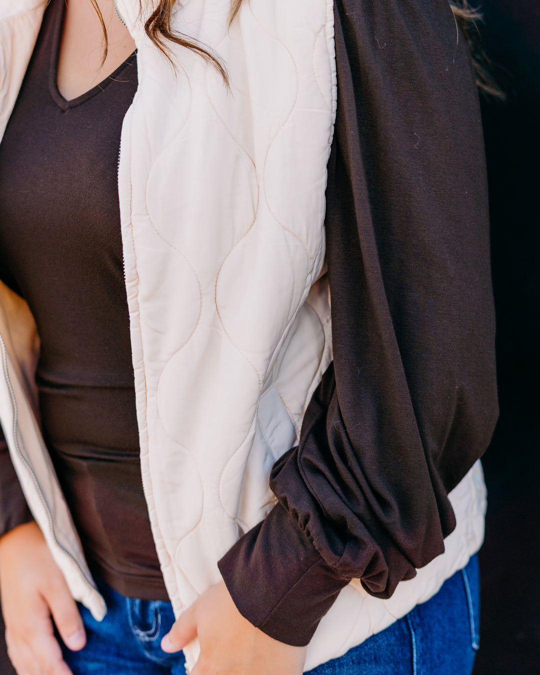 Dear John: Hadley Vest in Washed Cream
