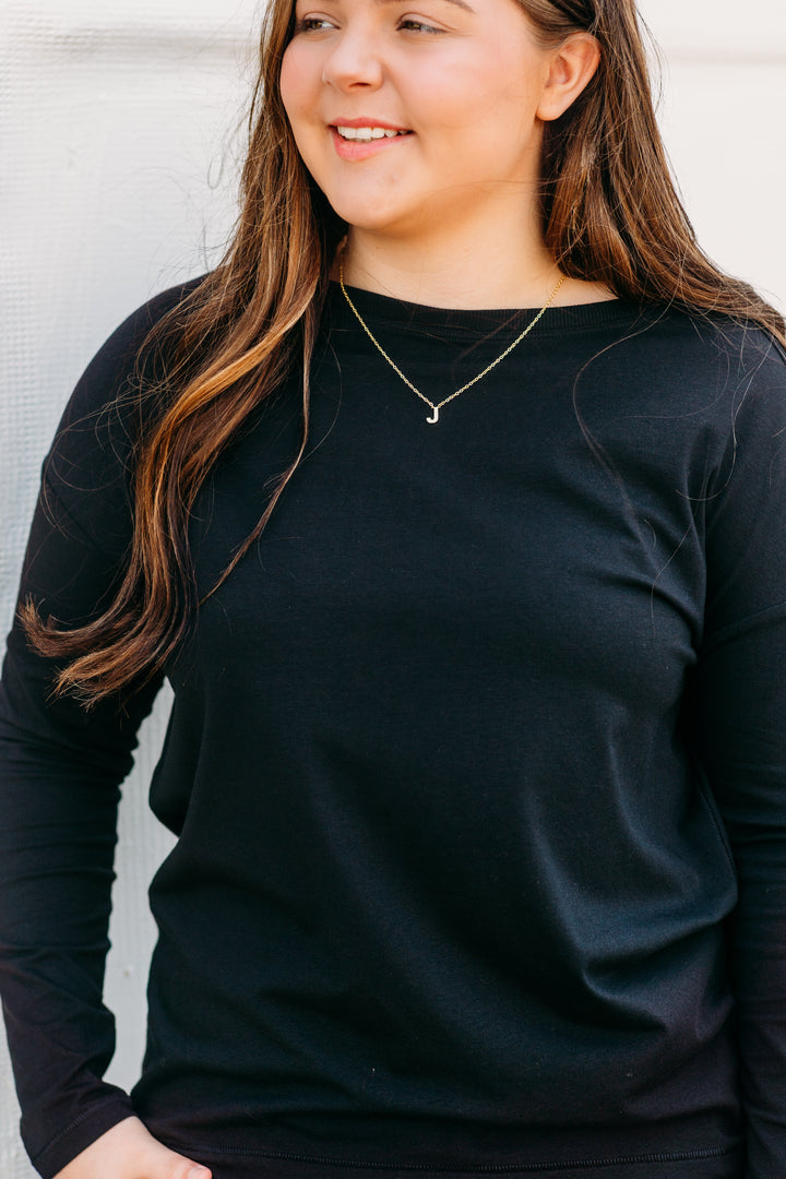 Spanx: Supernaturals Flow Long Sleeve in Very Black