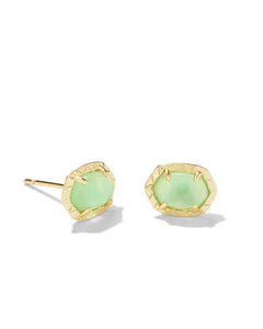 Kendra Scott: Daphne Stud Earrings in Gold Light Green MOP