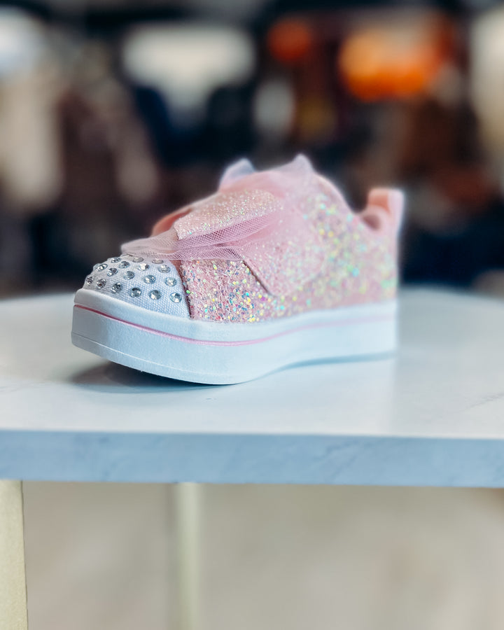 Skechers: Twinkle Toes Twi-Lites Sweetie Bow Light Pink Sneakers