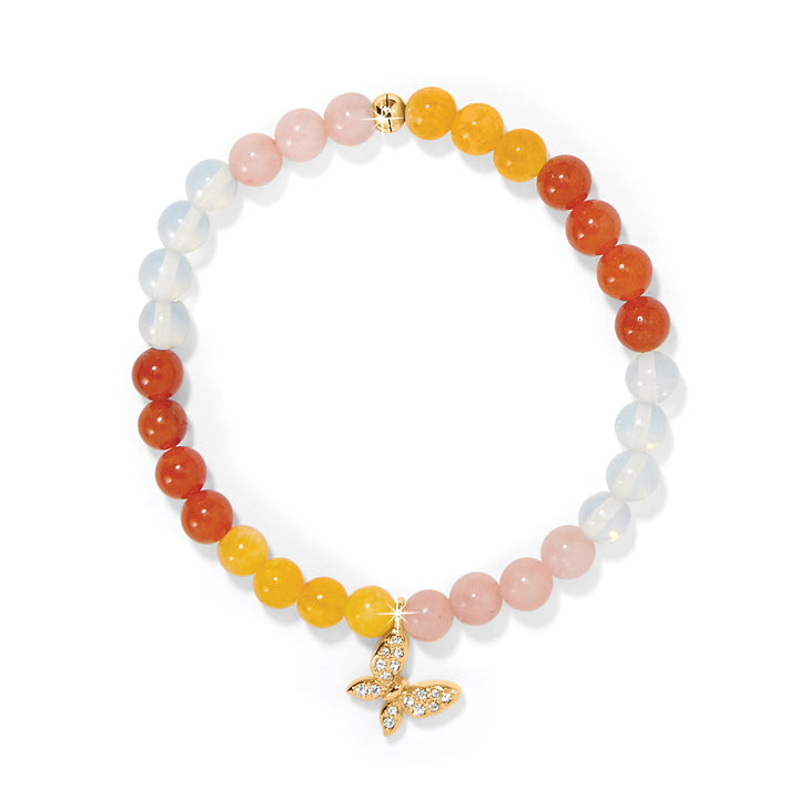 Brighton: Enchanting Butterfly Stretch Bracelet Gold-Red JF0239