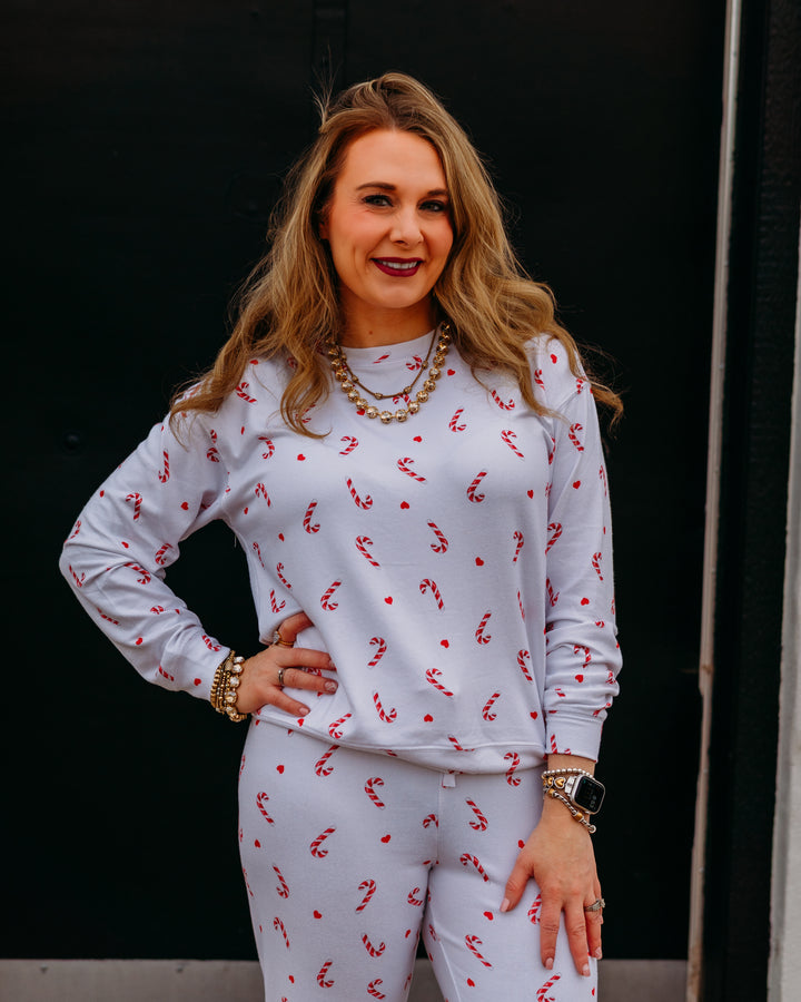 Z Supply: Cozy Candy Cane Set in White