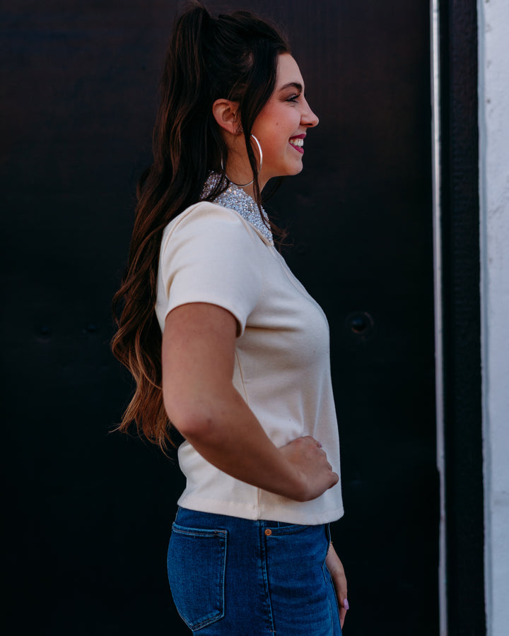 Design History: Embellished Tee in Snowbound