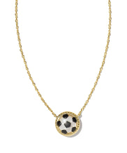 Load image into Gallery viewer, Kendra Scott: Soccer Short Pendant Necklace in Gold Ivory MOP
