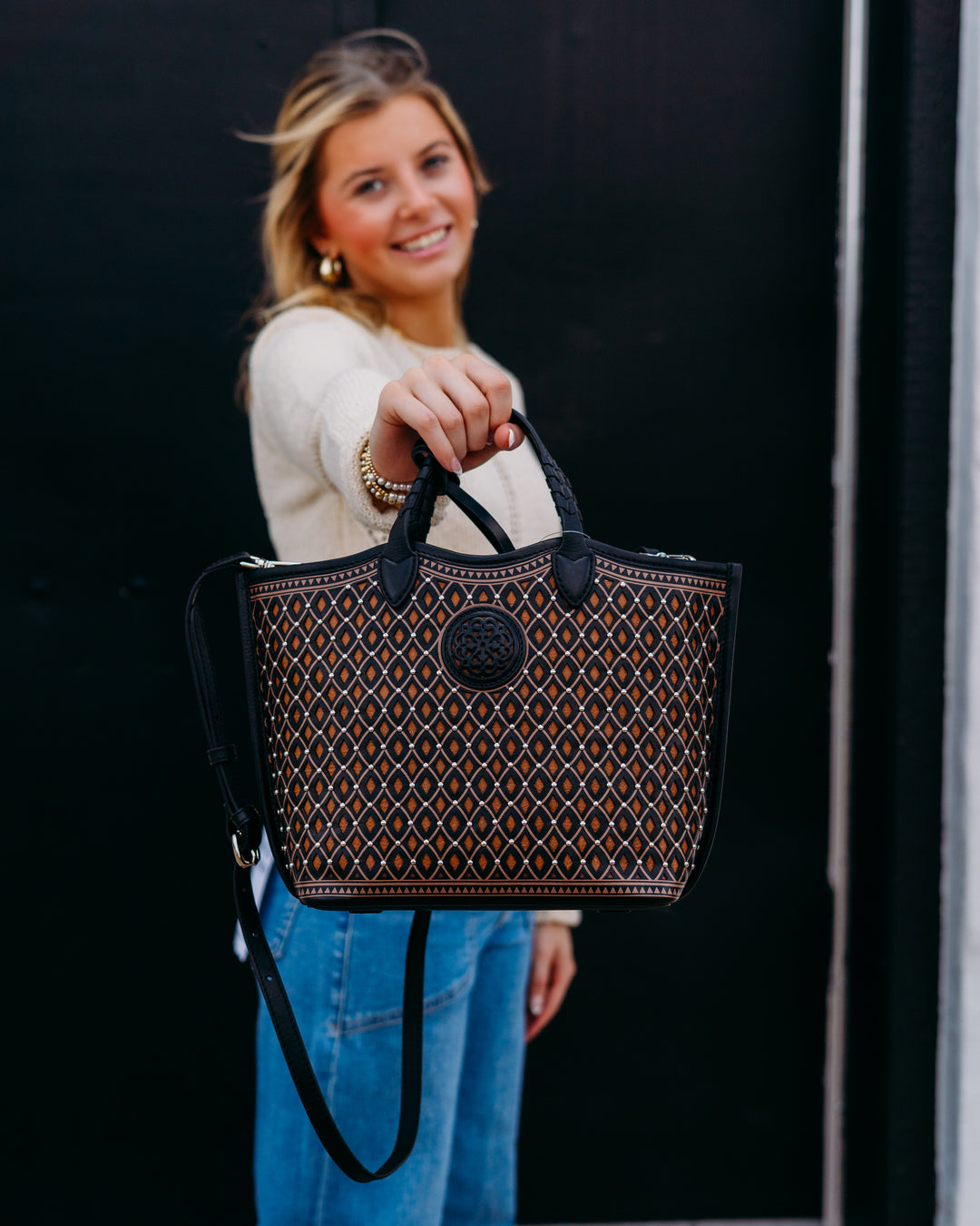 Brighton: Black Ferrara Liv Medium Tote (H38663)