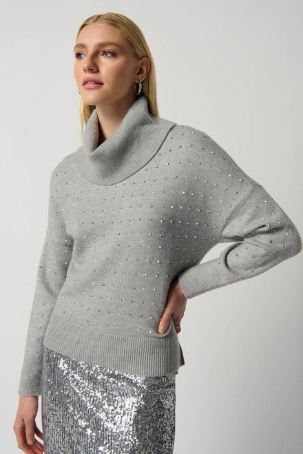 Joseph Ribkoff: Sweater in Light Grey Melange
