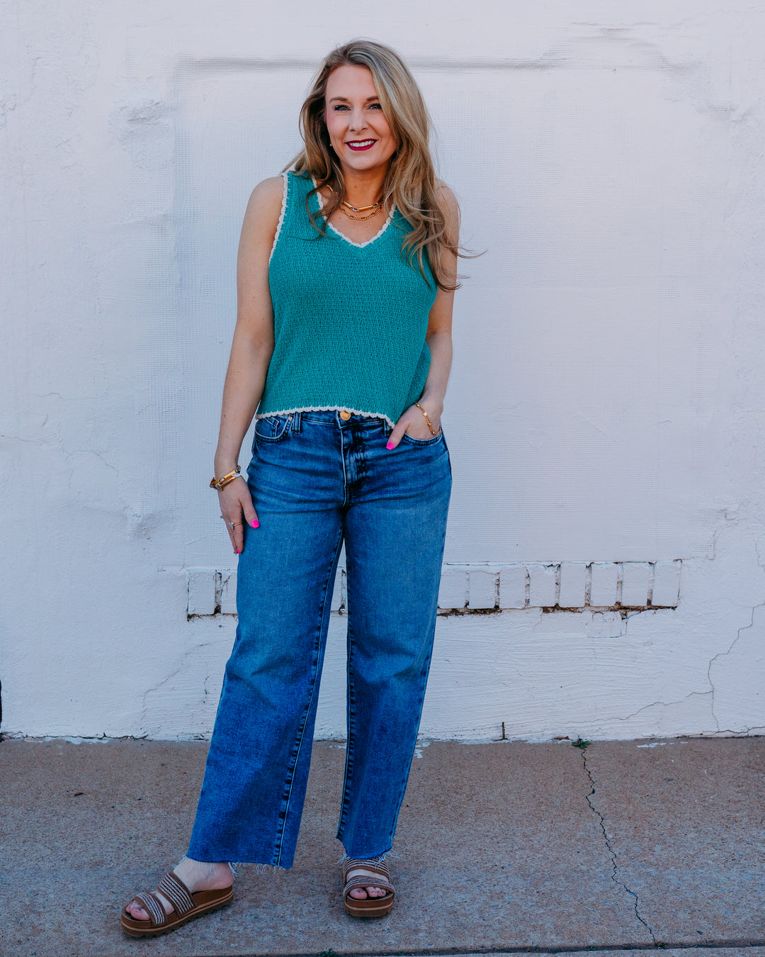 Z Supply: Yessenia Whipstitch Tank in La Palma - The Vogue Boutique
