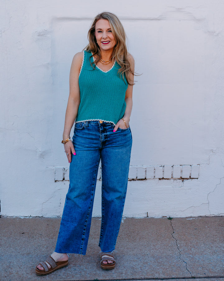 Z Supply: Yessenia Whipstitch Tank in La Palma - The Vogue Boutique