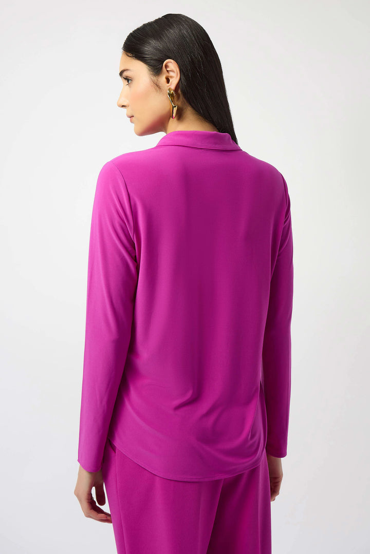 Joseph Ribkoff: Silky Knit Button-Front Straight Blouse (253941)