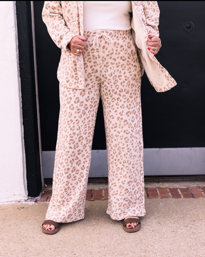 Z Supply: Hunter Knit Leopard Pant in Sandstone (ZP263250S)