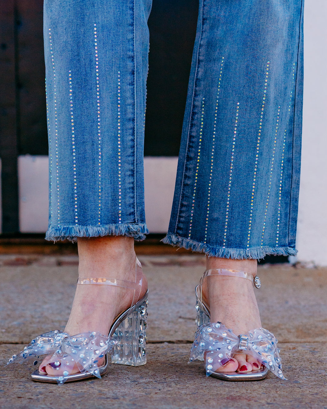 Betsey Johnson: Pratt Heel in Silver
