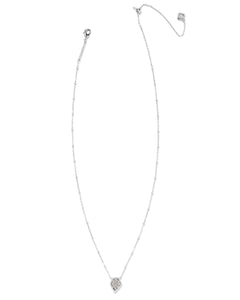 Kendra Scott: Framed Tess Satellite Necklace in Silver Platinum Drusy