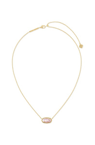 Kendra Scott: Elisa Necklace in Gold Pink Iridescent Abalone