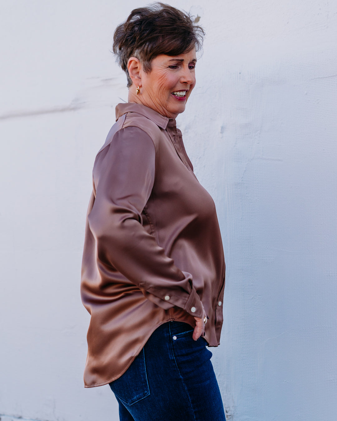 Spanx: Better Than Silk ButtonDown in Cafe Au Lait (21680R)