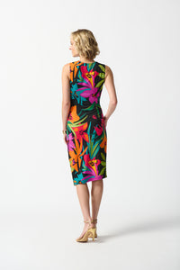 Joseph Ribkoff: Tropical Print Wrap Front Dress - 242012