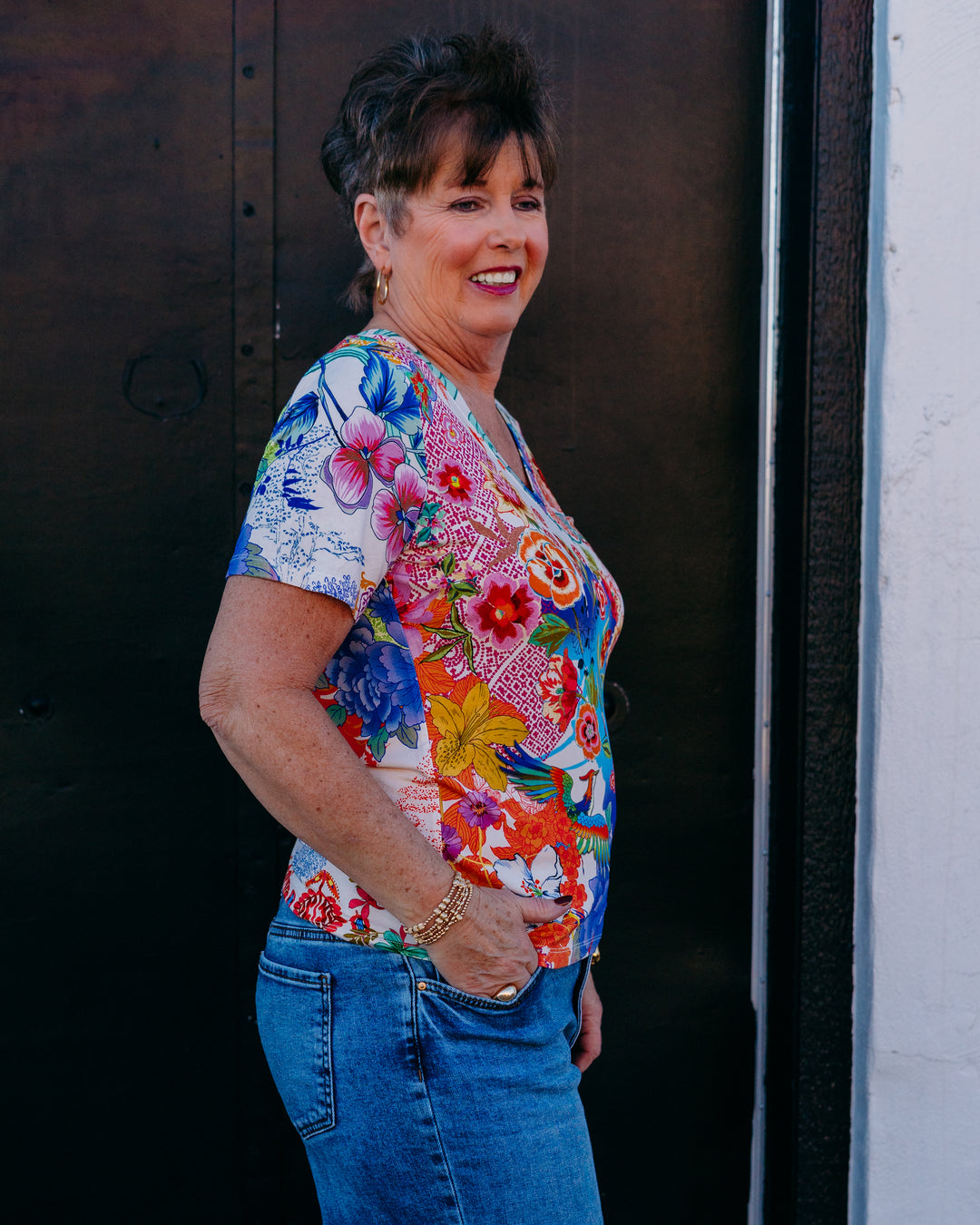 Johnny Was: The Janie Favorite Short Sleeve V-Neck Tee MCDREA