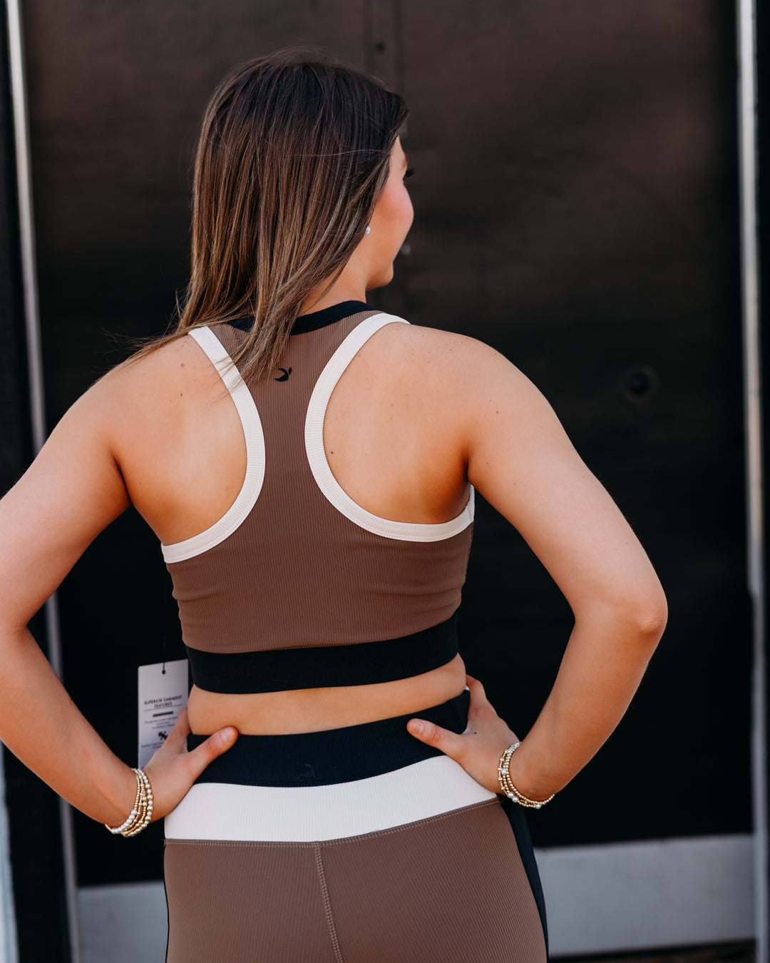 Glyder: Socialite Bra in Chocolate, Oatmilk, and Black