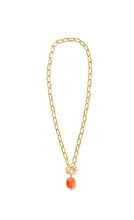 Load image into Gallery viewer, Kendra Scott: Daphne Link Chain Necklace in Gold Coral Pink MOP
