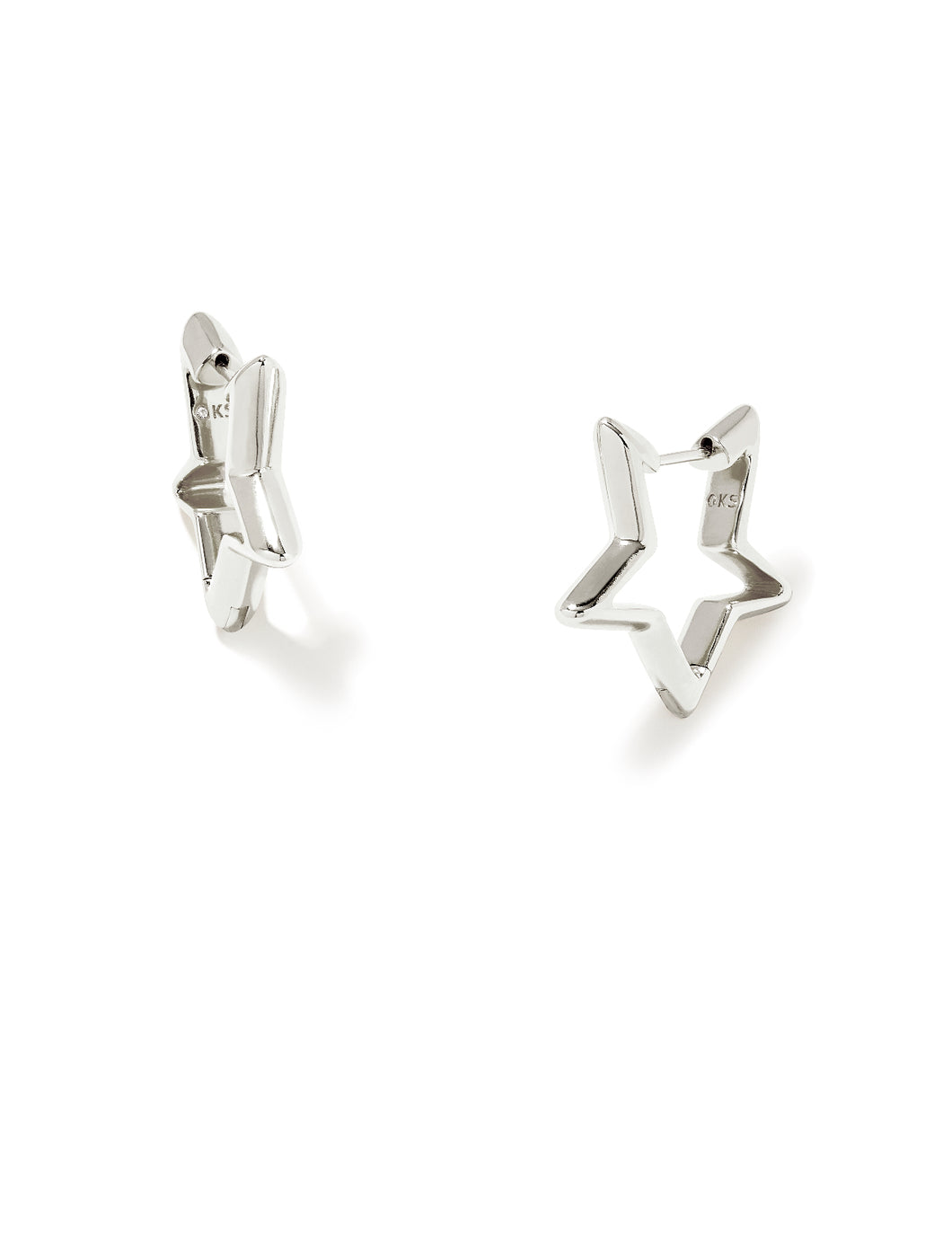 Kendra Scott: Star Huggie Earrings in Silver