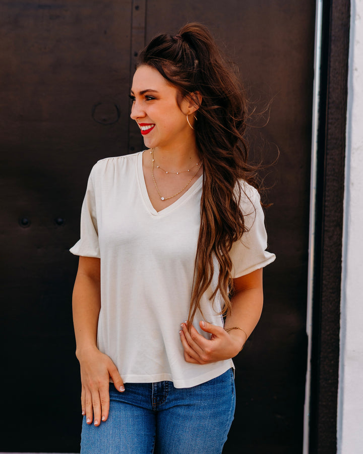 Another Love: Phoebe Top in Vanilla