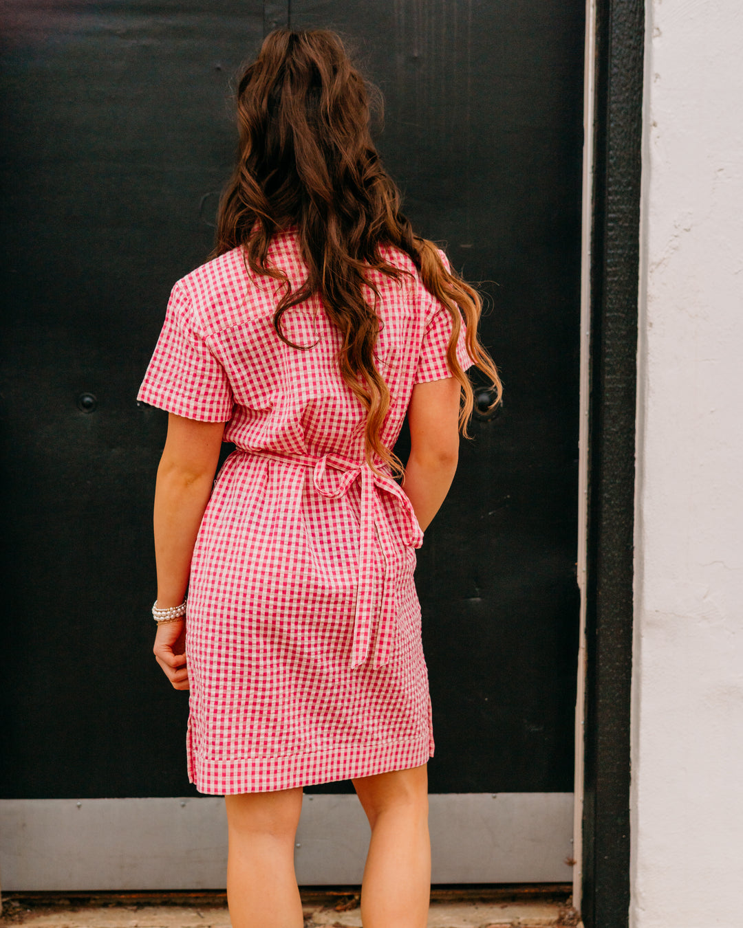 Sister Mary: Dominga Dress in Pink Check