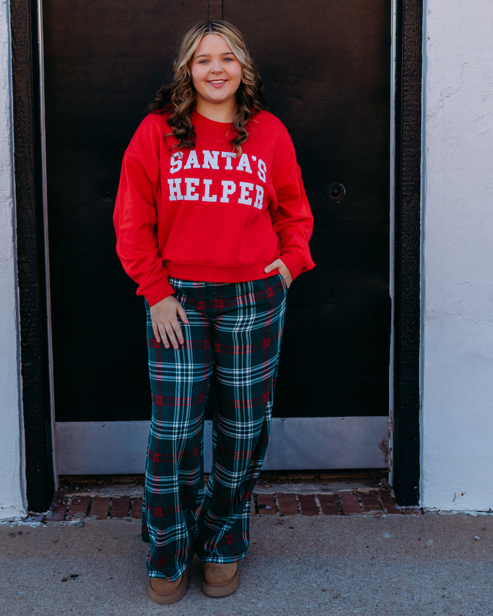 Z Supply: Hangout Plaid Pant in Mistletoe