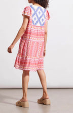 Load image into Gallery viewer, Tribal: Short Sleeve Embroidered dress with Lining in Raspberry 1786O-3935

