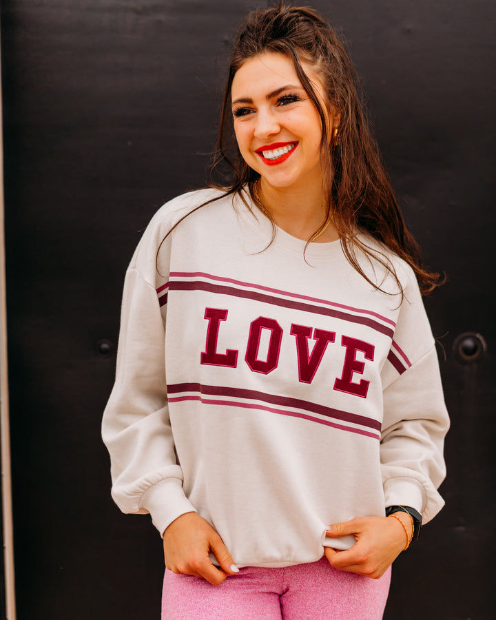 Z Supply: Oversized Love Sweatshirt in Vanilla Ice