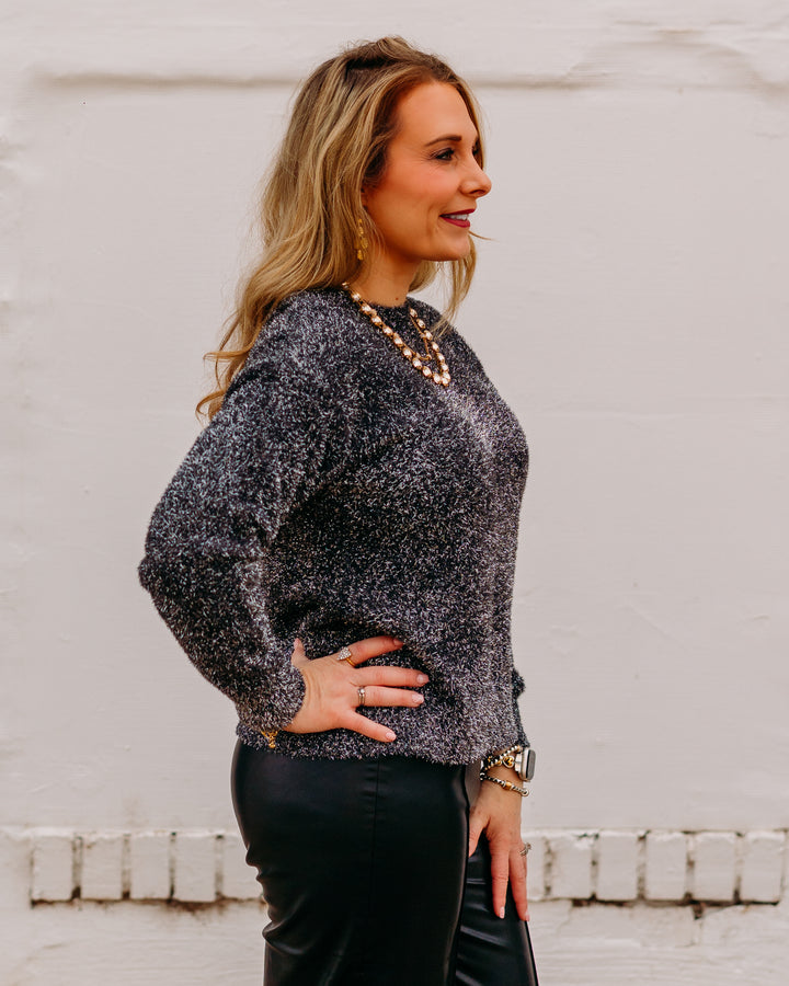 Another Love: Jaylani Sweatshirt in Silver Nightfall