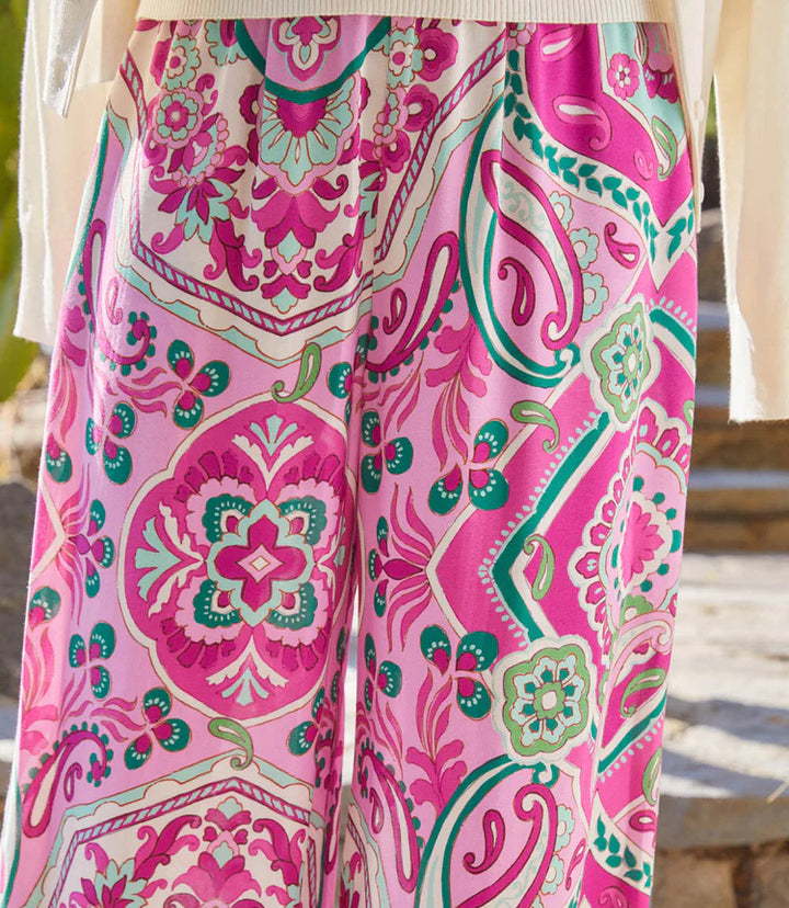 Karen Kane: Wide Leg Pants in Print (In the Garden)