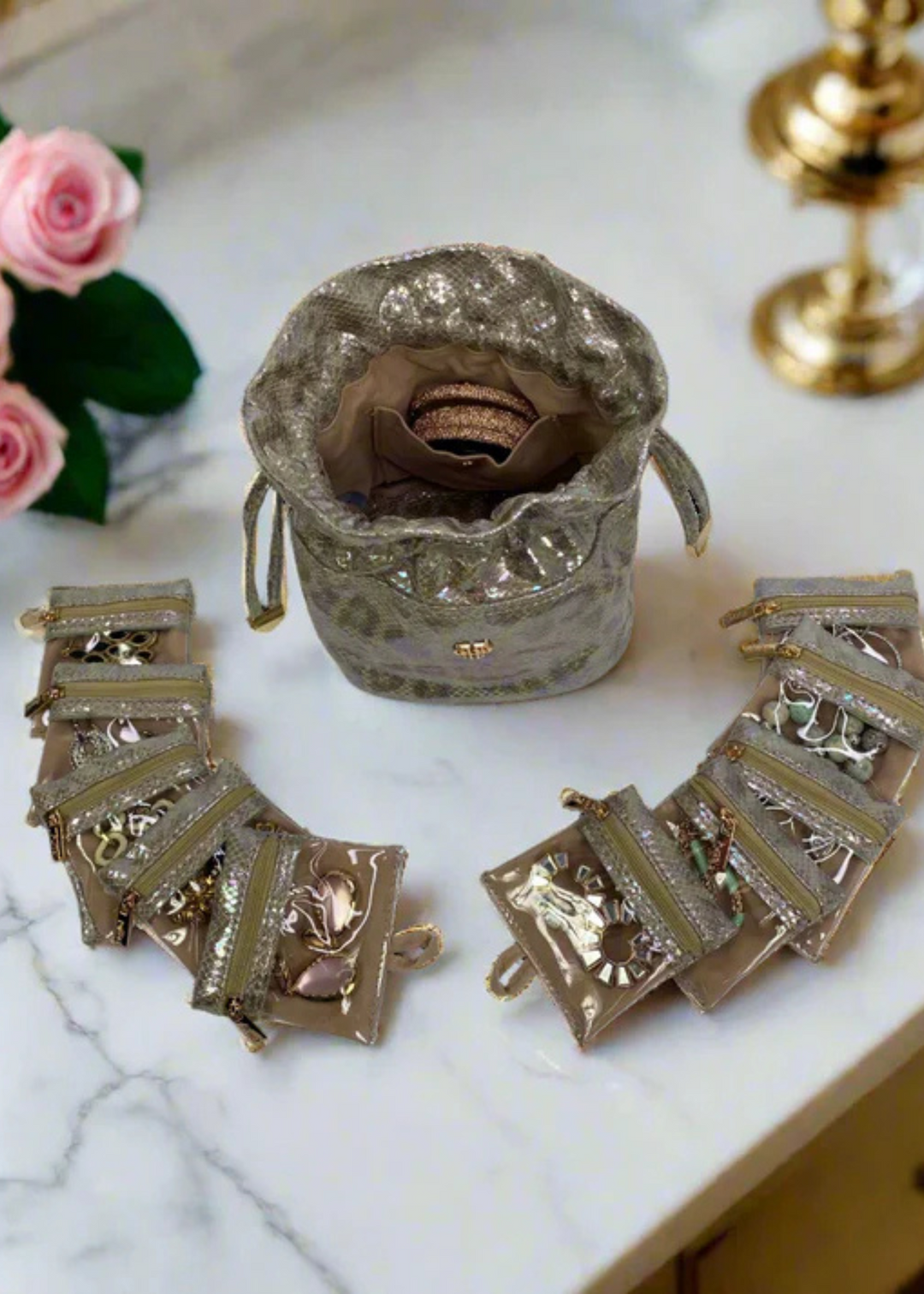 PurseN: Ultra Jewelry Case in Glimmer leopard