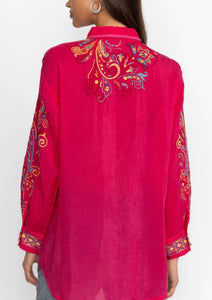 Johnny Was: Cachemire Tunic in Ultra Pink