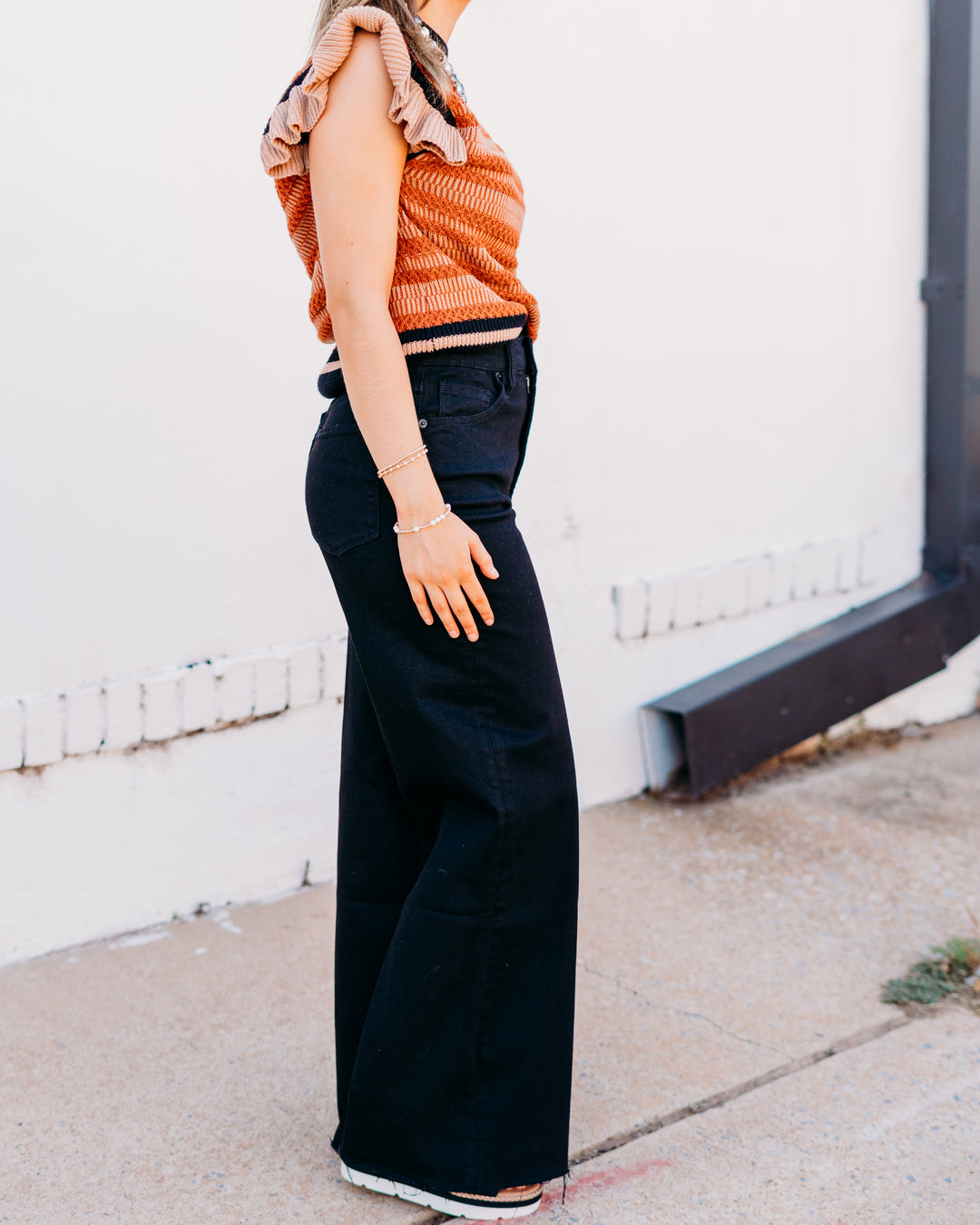 Dear John: Fiona Wide Leg Jeans in Black Arrow