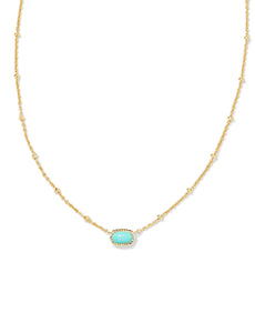 Kendra Scott: Mini Elisa Necklace in Gold Mint Magnesite