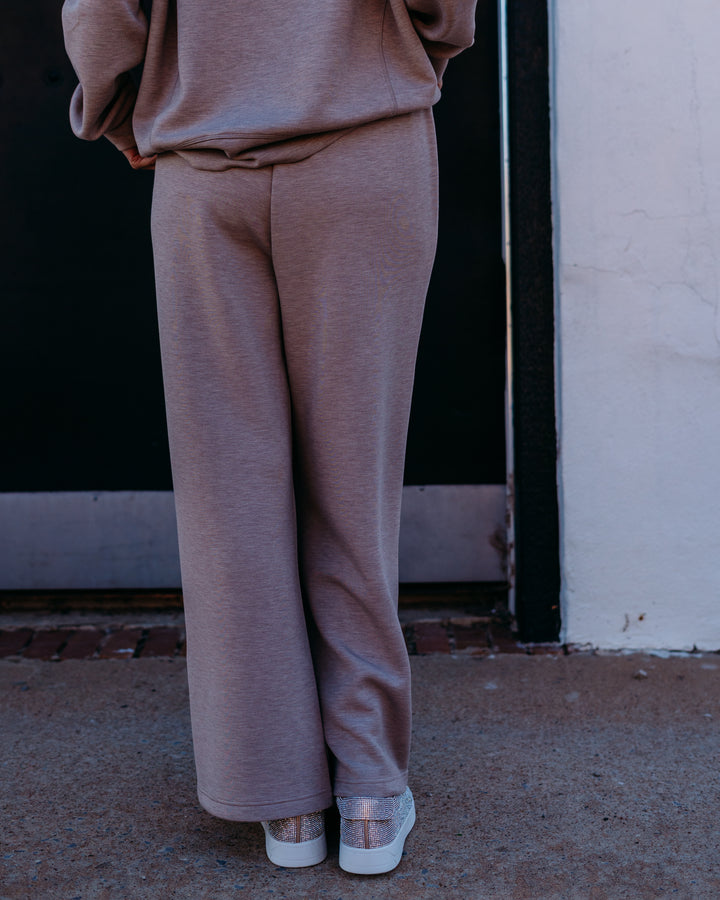 Varley: The Wide Leg Pant 28' in Taupe Marl (VAR02104)