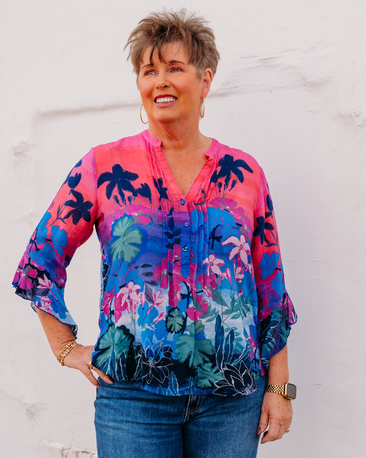 Johnny Was: Zellah Blouse in Lavandula (C11726) - The Vogue Boutique