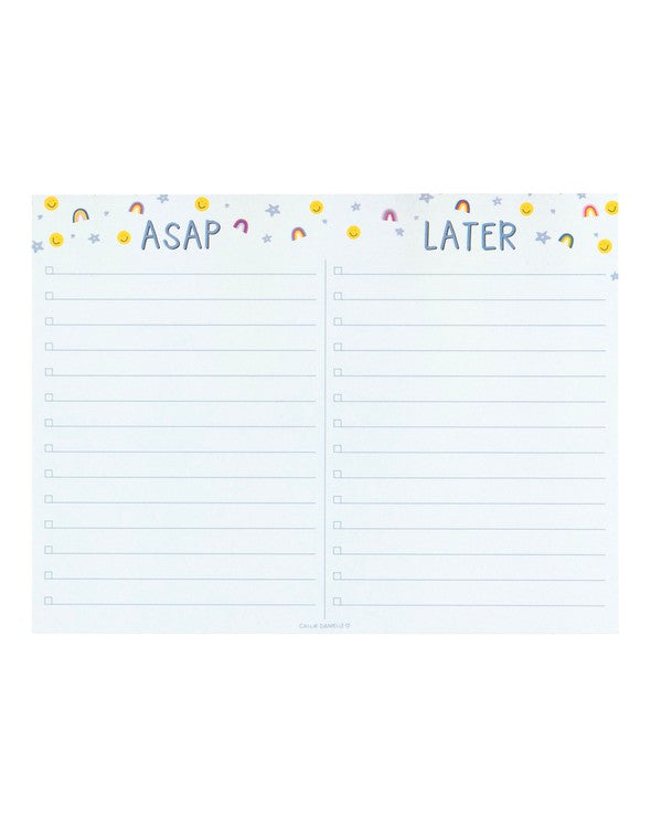 Callie Danielle: ASAP & Later Checklist Notepad