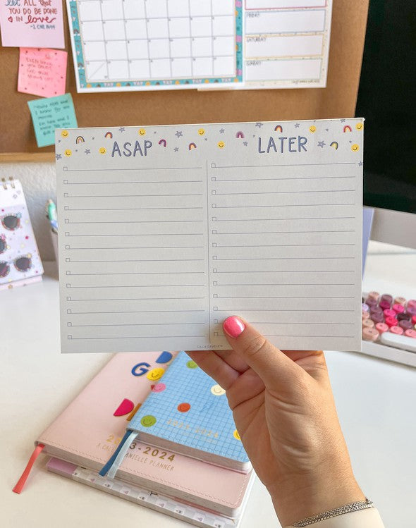 Callie Danielle: ASAP & Later Checklist Notepad