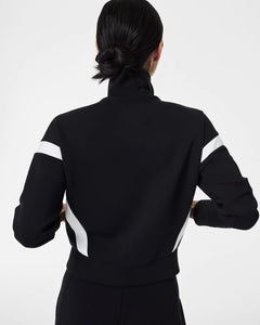 Spanx: Air Essentials Track Jacket in Very Black