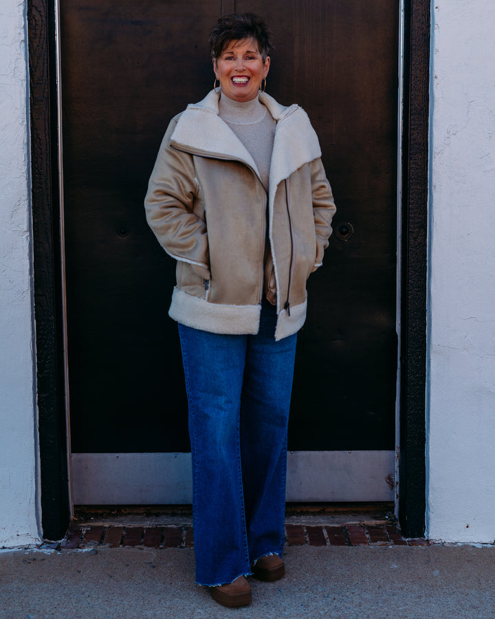 UGG: Avelie Luxefluff Jacket in Sand (1171460)