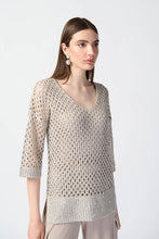 Load image into Gallery viewer, Joseph Ribkoff: Sequin Detail Crochet Top - 241922
