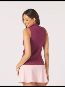 Glyder: Couture Mock Neck Tank in Rouge PDP-7029
