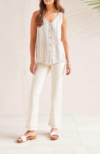 Load image into Gallery viewer, Tribal: Linen Blend Striped Button-Down Cami in Frenchoak 7719O-4400
