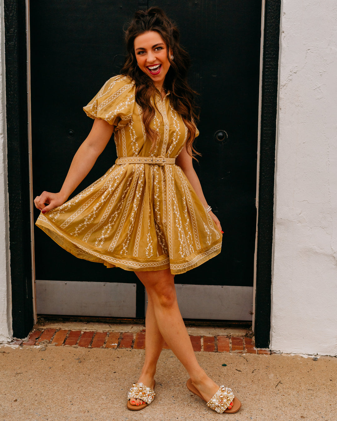 retro gold dress Hepburn K